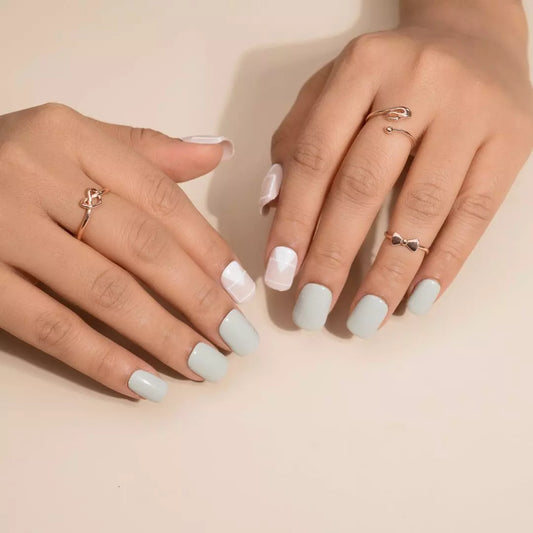 Geometric Design Presson Nails Set