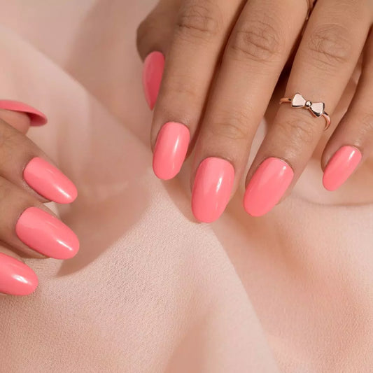 I love Pink Presson Nails Set With Free Application Kit
