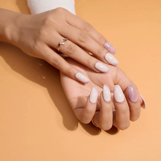Reflective Pink French Nails