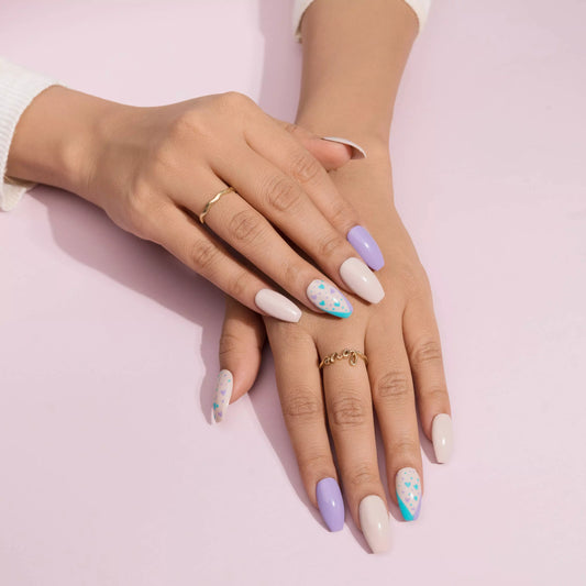 Purple Girlies Presson Nails Set