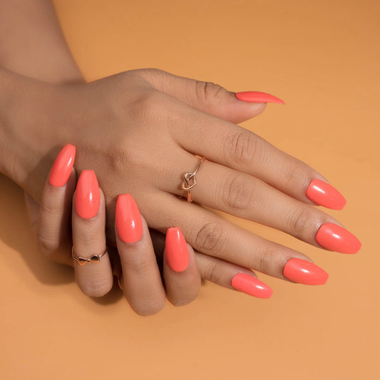 Peach Icecream Press on Nails