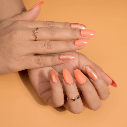 Peach is my favourite fruit Press on Nails