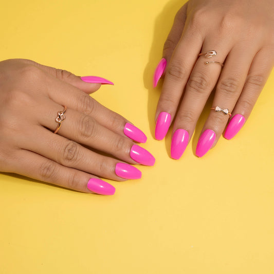 Oh My Neon Pink Press on Nails Set
