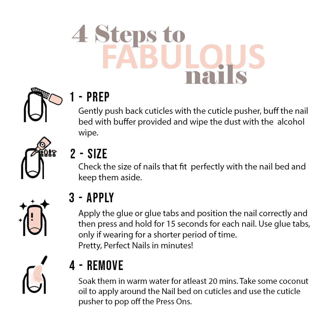 Fancy French Tips Press On Nails Set
