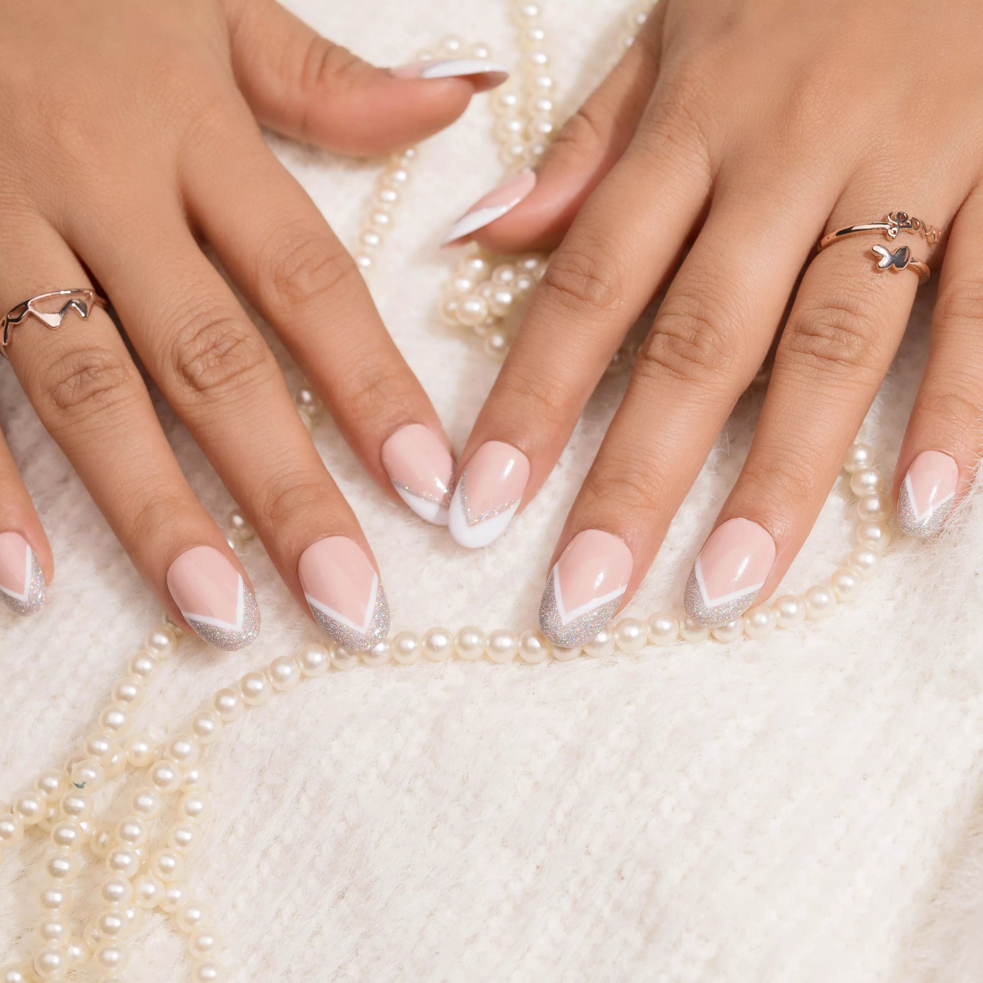 French French French Nails Set
