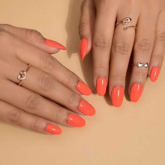 Fresh Orange Press on Nails Set